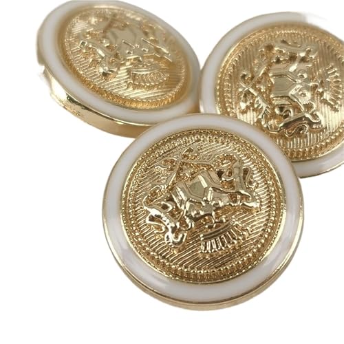 Knöpfe Metallknöpfe Golden Fashion College Style Anzug Handgenäht Mantel Kleidung Nähen(Color03,23.0mm 6pcs) von EXKURPOO