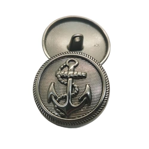 Knöpfe Vintage Kleidung Nähknöpfe Kleidungsstück Mantel Nähzubehör Knöpfe for Kleidung Handwerk(Black,15mm 6pcs) von EXKURPOO
