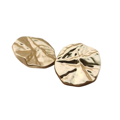 Knöpfe Vintage Unregelmäßige Metallknöpfe for Damenhemd, Anzug, Übermantel, DIY-Kleidung, Nähzubehör, 6 Stück(15mm6pcs) von EXKURPOO