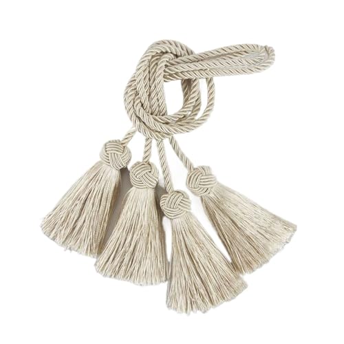 Vorhangbänder 1 Paar Quaste Fringe Trim Quasten Zimmer Dekoration Vorhang Zubehör(Beige) von EXKURPOO