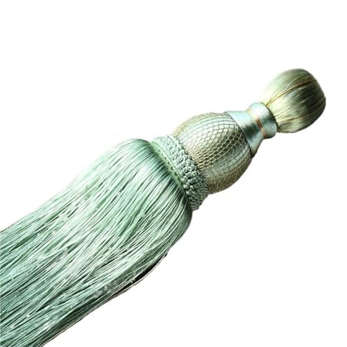 Vorhangbänder 1pc Vorhang Schnalle Clips & Raffhalter Pflicht Dekorative Halter for Vorhänge Quasten(Green 2) von EXKURPOO