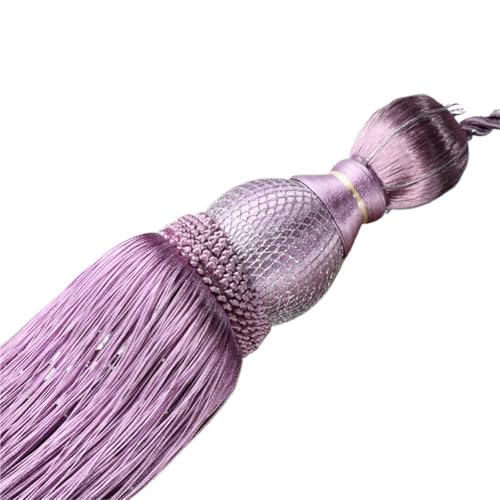 Vorhangbänder 1pc Vorhang Schnalle Clips & Raffhalter Pflicht Dekorative Halter for Vorhänge Quasten(Purple 1) von EXKURPOO