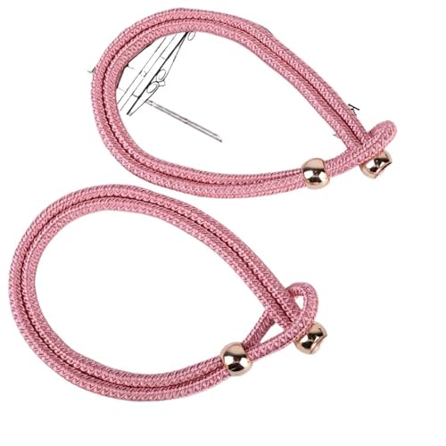 Vorhangbänder 2 Stück Vorhanggurte, Gaze-Vorhangschnallen, dekorative Accessoires, Seilhaken(Pink) von EXKURPOO