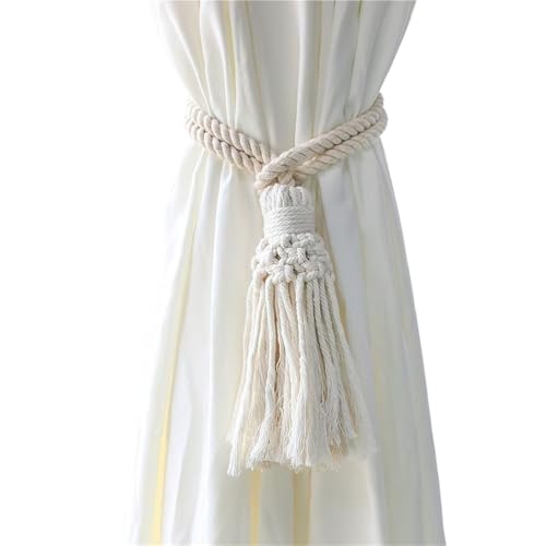 Vorhangbänder 2 stücke Vorhang Raffhalter Dicken Seil Design Quasten Einstellbare Gardinen Halter von EXKURPOO