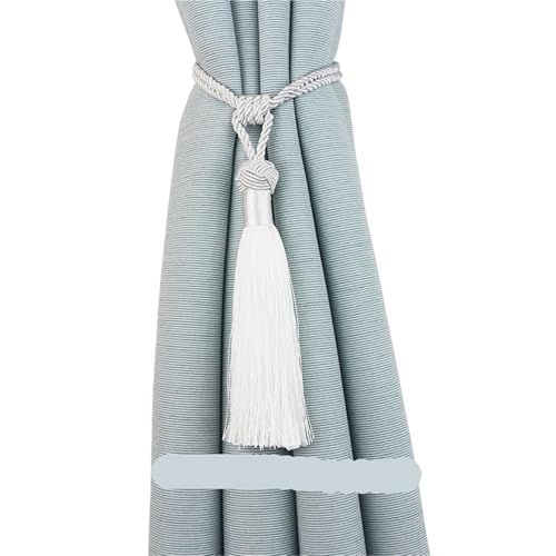 Vorhangbänder Vorhanghalter Raffhalter Schnallenclips Vorhanggurte Vorhangquasten Raffhalter(White) von EXKURPOO
