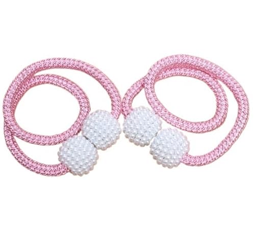 Vorhangbänder Vorhangschnalle Vorhanghalter Raffhalter Schnalle Clips Raffhalter Vorhang Dekor Zubehör(Pink,1 PCS) von EXKURPOO