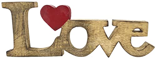 Exner Deko-Schriftzug Wort Love mit Herz, Mangoholz Natur/rot, Buchstaben aus Holz, Deko-Figur, 30x11,5x2,5cm Liebe Exner Deko-Schriftzug Wort Love mit Herz, Mangoholz Natur/rot, Buchstaben aus Holz, Deko-Figur, 30x11,5x2,5cm Liebe von Exner