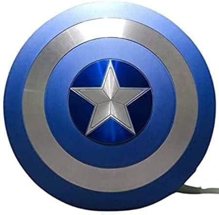 EXNOT Captain Shield, silberfarbenes und blaues Metall mit Lederband, amerikanisches Schild, der Wintersoldat, Tarnschild für Cosplay und Rollenspiele, authentisches amerikanisches Schild von EXNOT