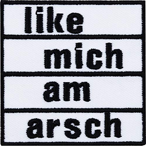 Aufnäher "LIKE MICH AM ARSCH" Aufbügler Influencer Business lustig l Jeans Flicken zum annähen/aufbügeln | Bügelbild Sticker Applikation für alle Stoffe | 60x60mm Aufnäher "LIKE MICH AM ARSCH" Aufbügler Influencer Business lustig l Jeans Flicken zum annähen/aufbügeln | Bügelbild Sticker Applikation für alle Stoffe | 60x60mm von EXPRESS-STICKEREI