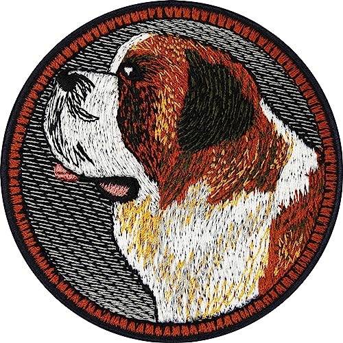Bernadiner Aufnäher Hunde Patches Aufbügler zum aufbügeln/annähen Hunde Patch Hunderassen Bügelbilder Bernadiner Sticker für Hunde Kleidung/Halsband/Leine | 75x75mm Bernadiner Aufnäher Hunde Patches Aufbügler zum aufbügeln/annähen Hunde Patch Hunderassen Bügelbilder Bernadiner Sticker für Hunde Kleidung/Halsband/Leine | 75x75mm von EXPRESS-STICKEREI