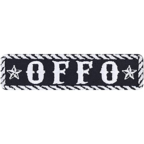 Biker Aufnäher/Aufbügler OFFO Motorrad Patch/Bügelbilder zum annähen/aufbügeln | Geschenk Motorradfahrer Applikation für Jacke/Weste/Jeans/Motorradkoffer | 100x25mm Biker Aufnäher/Aufbügler OFFO Motorrad Patch/Bügelbilder zum annähen/aufbügeln | Geschenk Motorradfahrer Applikation für Jacke/Weste/Jeans/Motorradkoffer | 100x25mm von EXPRESS-STICKEREI