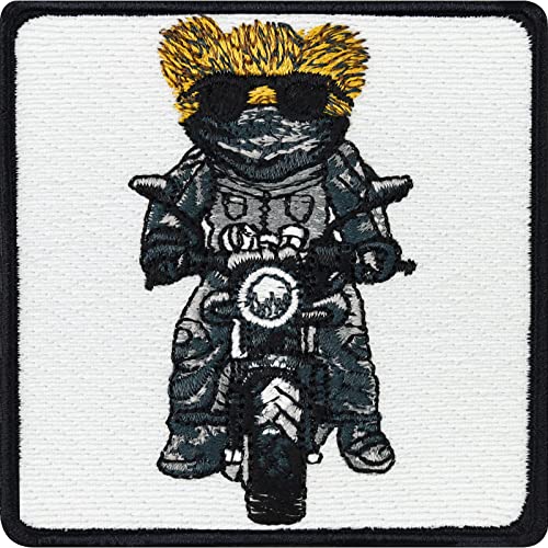 Biker Bär Aufnäher Premium Patch zum annähen/aufbügeln Teddybär Aufbügler Teddy am Motorrad Aufkleber | TED Teddy bear Cruiser Applikation für Lederjacke, Weste, Motorradkoffer | 75x75mm Biker Bär Aufnäher Premium Patch zum annähen/aufbügeln Teddybär Aufbügler Teddy am Motorrad Aufkleber | TED Teddy bear Cruiser Applikation für Lederjacke, Weste, Motorradkoffer | 75x75mm von EXPRESS-STICKEREI