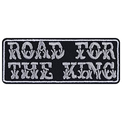 Biker Patch "Road for the KING" Aufbügler/Aufnäher zum annähen/aufbügeln Bügelbilder Motorradfahrer Geschenk Applikation für Jacke/Weste/Boots/Motorradkoffer | 90x35mm Biker Patch "Road for the KING" Aufbügler/Aufnäher zum annähen/aufbügeln Bügelbilder Motorradfahrer Geschenk Applikation für Jacke/Weste/Boots/Motorradkoffer | 90x35mm von EXPRESS-STICKEREI