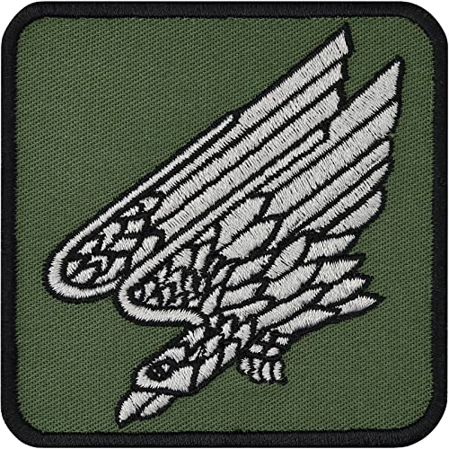Bundeswehr Abzeichen Tactical Morale Patch Fallschirmjäger Adler Aufnäher/Aufbügler Bundesheer Spezialeinheit Militär Flicken zum annähen/aufbügeln | 75x75mm von EXPRESS-STICKEREI