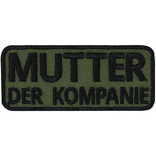 Bundeswehr Geschenk Aufnäher bestickt "Mutter der Kompanie" Spieß Patch Bundesheer Aufbügler Militär Abzeichen Kompaniefeldwebel Applikation für alle Stoffe | 70x30mm Bundeswehr Geschenk Aufnäher bestickt "Mutter der Kompanie" Spieß Patch Bundesheer Aufbügler Militär Abzeichen Kompaniefeldwebel Applikation für alle Stoffe | 70x30mm von EXPRESS-STICKEREI