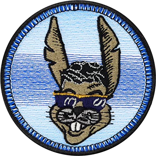 Cooler Hase Aufnäher/Aufbügler gestickt | Cooler Hase mit Sonnenbrille Bügelbilder lachendes Häschen Flicken für Jeans | funky Rabbit Patch Applikation zum annähen/aufbügeln | 70x70mm Cooler Hase Aufnäher/Aufbügler gestickt | Cooler Hase mit Sonnenbrille Bügelbilder lachendes Häschen Flicken für Jeans | funky Rabbit Patch Applikation zum annähen/aufbügeln | 70x70mm von EXPRESS-STICKEREI