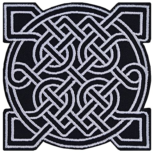 DARA Knoten Aufnäher Keltisches Symbol der Stärke Aufbügler Wikinger Patch zum annähen/aufbügeln | nordische Bügelbilder Kelten Applikation für alle Stoffe | 90x90mm DARA Knoten Aufnäher Keltisches Symbol der Stärke Aufbügler Wikinger Patch zum annähen/aufbügeln | nordische Bügelbilder Kelten Applikation für alle Stoffe | 90x90mm von EXPRESS-STICKEREI