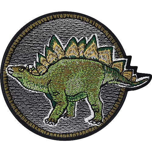 Dinosaurier Figuren Aufnäher Kinder Patch BREED Bild Patch zum aufnähen | Dinosaurier Bügelbilder für Textilien Kinder Flicken zum aufbügeln | 90x75mm Dinosaurier Figuren Aufnäher Kinder Patch BREED Bild Patch zum aufnähen | Dinosaurier Bügelbilder für Textilien Kinder Flicken zum aufbügeln | 90x75mm von EXPRESS-STICKEREI