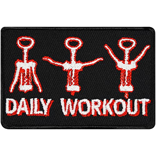 EXPRESS-STICKEREI Lustiger Aufnäher Daily Workout Jeans Flicken zum annähen/aufbügeln | Aufbügler Biker Patches für alle Stoffe | Kleidung reparieren Sticker Applikation Fabric Applique 75x75mm EXPRESS-STICKEREI Lustiger Aufnäher Daily Workout Jeans Flicken zum annähen/aufbügeln | Aufbügler Biker Patches für alle Stoffe | Kleidung reparieren Sticker Applikation Fabric Applique 75x75mm von EXPRESS-STICKEREI