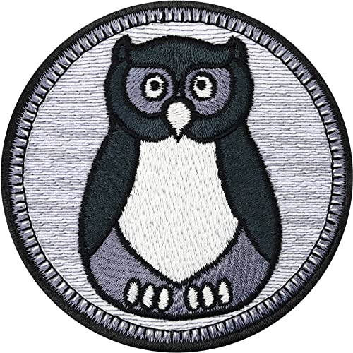 Eule Aufnäher gestickt sitzende Eule Aufbügler Mädchen Geschenk Flicken zum annähen/aufbügeln für alle Stoffe | Owl Patch sitting owl Emblem girly Bügelbilder | 75x75mm Eule Aufnäher gestickt sitzende Eule Aufbügler Mädchen Geschenk Flicken zum annähen/aufbügeln für alle Stoffe | Owl Patch sitting owl Emblem girly Bügelbilder | 75x75mm von EXPRESS-STICKEREI