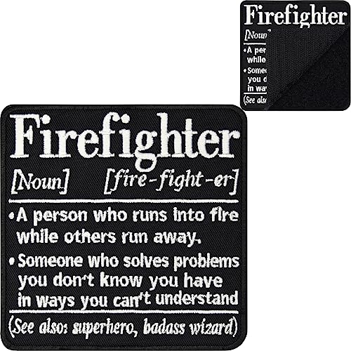 FIREFIGHTER Feuerwehr Patches Klett Feuerwehrmann Patches mit Klett | Klett Patch fire fighters hook and loop Patch, Klett Patch Feuerwehr, Patch mit Klettverschluss | 90x90mm FIREFIGHTER Feuerwehr Patches Klett Feuerwehrmann Patches mit Klett | Klett Patch fire fighters hook and loop Patch, Klett Patch Feuerwehr, Patch mit Klettverschluss | 90x90mm von EXPRESS-STICKEREI