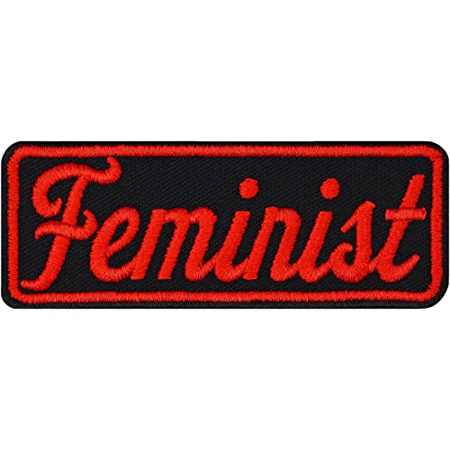 Feminist Patch Aufnäher bestickt | Feministen Aufnäher Aufbügler feministisches Geschenk zum annähen/aufbügeln - empowered Women Applikation für alle Stoffe | 80x30mm von EXPRESS-STICKEREI