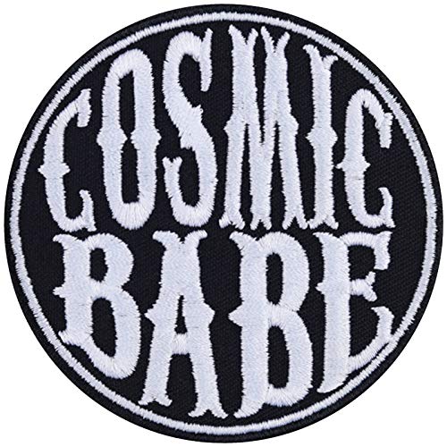 Festival Aufnäher "COSMIC BABE" Patch Lady Biker Bad Girl Psychedelic Biker Aufbügler/Bügelbilder Applikation für Leder-Jacken/Outdoor/Jeans/Kutten/Taschen, 75x75mm Festival Aufnäher "COSMIC BABE" Patch Lady Biker Bad Girl Psychedelic Biker Aufbügler/Bügelbilder Applikation für Leder-Jacken/Outdoor/Jeans/Kutten/Taschen, 75x75mm von EXPRESS-STICKEREI