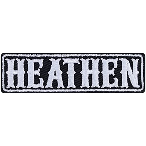 HEATHEN Aufnäher HEIDEN Aufbügler Wikinger Patch zum annähen/aufbügeln | nordische Mythologie Emblem Heathen | Vikings Applikation für alle Stoffe & Leder | 90x25mm HEATHEN Aufnäher HEIDEN Aufbügler Wikinger Patch zum annähen/aufbügeln | nordische Mythologie Emblem Heathen | Vikings Applikation für alle Stoffe & Leder | 90x25mm von EXPRESS-STICKEREI