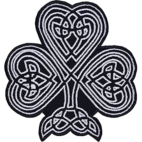 Keltischer Knoten Kleeblatt Aufnäher gestickt - Kelten Symbol Aufbügler Vikings Patch Wikinger Bügelbilder zum annähen/aufbügeln | Wikingerfan Applikation für alle Stoffe | 85x90mm Keltischer Knoten Kleeblatt Aufnäher gestickt - Kelten Symbol Aufbügler Vikings Patch Wikinger Bügelbilder zum annähen/aufbügeln | Wikingerfan Applikation für alle Stoffe | 85x90mm von EXPRESS-STICKEREI