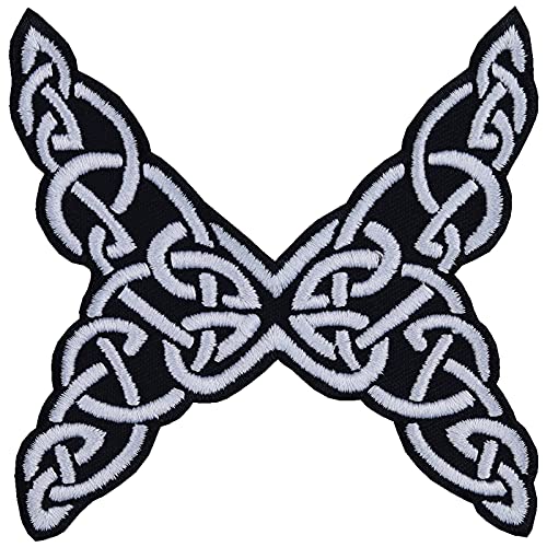 Keltischer Knoten SCHMETTERLING Aufnäher Wikinger Symbol Aufbügler Celtic Butterfly Sticker nordisches Geschenk Wikinger Viking-Fan DIY Applikation für alle Stoffe | 85x85mm Keltischer Knoten SCHMETTERLING Aufnäher Wikinger Symbol Aufbügler Celtic Butterfly Sticker nordisches Geschenk Wikinger Viking-Fan DIY Applikation für alle Stoffe | 85x85mm von EXPRESS-STICKEREI
