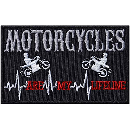 "Motorcycles are my lifeline" Aufnäher/Aufbügler Biker Patch zum annähen/aufbügeln | Bügelbilder Motorrad Geschenk Applikation für Jacke/Weste/Jeans/Boots/Motorradkoffer | 90x55mm "Motorcycles are my lifeline" Aufnäher/Aufbügler Biker Patch zum annähen/aufbügeln | Bügelbilder Motorrad Geschenk Applikation für Jacke/Weste/Jeans/Boots/Motorradkoffer | 90x55mm von EXPRESS-STICKEREI
