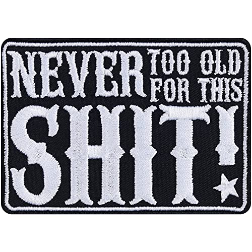 Old School Aufnäher ""Never too old for this Shit"" Aufbügler Bier Biker Patch Metal Bügelbilder zum annähen | Geschenk für Männer/Frauen DIY Applikation für Jacke/Weste/Jeans | 85x60mm Old School Aufnäher ""Never too old for this Shit"" Aufbügler Bier Biker Patch Metal Bügelbilder zum annähen | Geschenk für Männer/Frauen DIY Applikation für Jacke/Weste/Jeans | 85x60mm von EXPRESS-STICKEREI