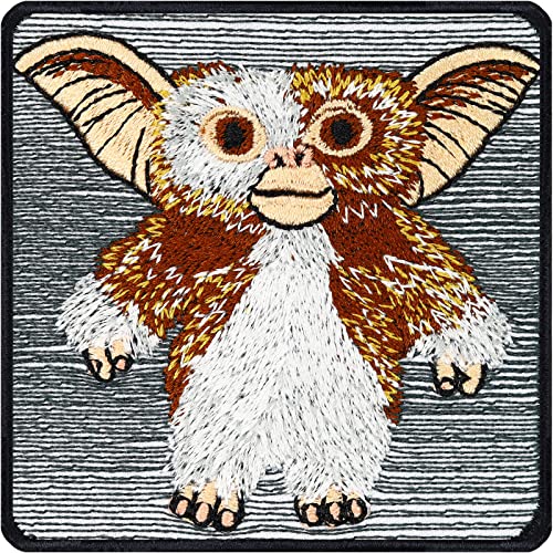 Gremlin Aufnäher Gremlin Gizmo Aufbügler lustiger Patch zum annähen/aufbügeln | Jeans Flicken mit Stickerei Kinder Geschenk Applikation für alle Stoffe | 75x75mm von EXPRESS-STICKEREI