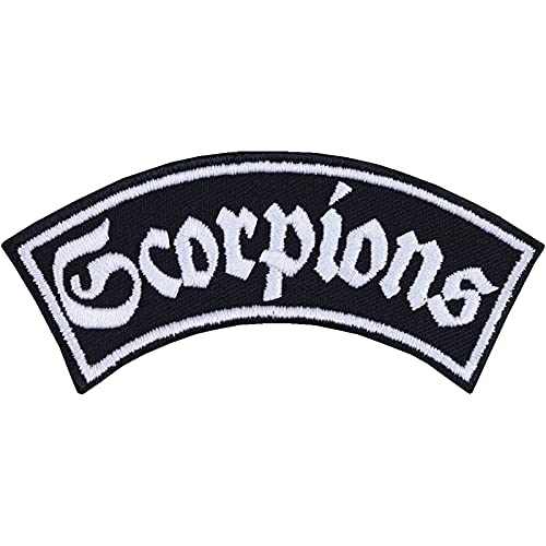 SCORPION Aufnäher Heavy Metal Patch/Aufbügler Biker Sticker zum annähen/aufbügeln | The Scorpions Fan Applikation für Jeans-Weste/Kutten/Outdoor/Festival | 90x40mm von EXPRESS-STICKEREI