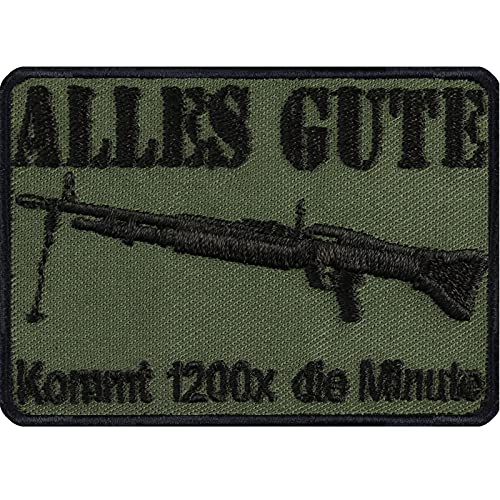 Tactical Morale Patch "Alles Gute kommt 1200x die Minute" Bundeswehr Aufnäher zum annähen/aufbügeln | Geschenk Militär mit Stickerei Applikation Uniform/Jacke/Weste | 70x50mm von EXPRESS-STICKEREI