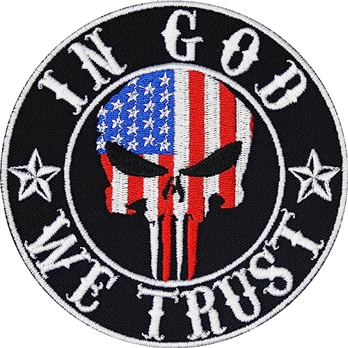 Patch USA (In God we trust Punisher - Patch) von EXPRESS-STICKEREI