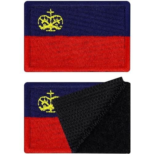 Patches Klett Liechtenstein | Klett Patch Liechtenstein hook and loop Patch Velkro, Klett Patch, Militär Patch mit Klettverschluss Tactical Morale Patches mit Klett | 40x60mm von EXPRESS-STICKEREI