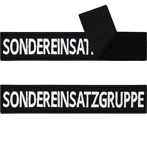 Polizei Patches Klett Sondereinsatzgruppe Tactical Morale Patches mit Klett | Klett Patch Police hook and loop Patch, Klett Patch Polizei, Patch mit Klettverschluss | 125x25mm von EXPRESS-STICKEREI