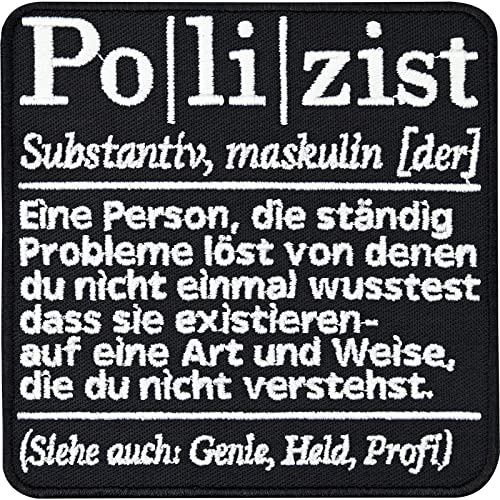 Polizist Abzeichen Polizei Aufnäher/Aufbügler Tactical Morale Patch zum annähen/aufbügeln | Eine Person die ständig Probleme löst von denen du nicht einmal wusstest | 90x90mm von EXPRESS-STICKEREI