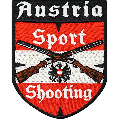 SPORTSCHÜTZEN Aufnäher Österreich Abzeichen Sport Shooting Aufbügler Jäger Patch zum annähen | Austria Jagd Geschenk für Sportschütze | Bügelbild für alle Stoffe | 70x90mm SPORTSCHÜTZEN Aufnäher Österreich Abzeichen Sport Shooting Aufbügler Jäger Patch zum annähen | Austria Jagd Geschenk für Sportschütze | Bügelbild für alle Stoffe | 70x90mm von EXPRESS-STICKEREI