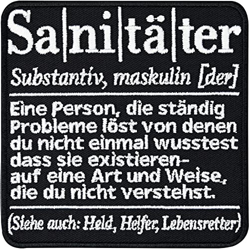 Sanitäter Abzeichen Notfallssanitäter Aufnäher/Aufbügler Tactical Morale Patch zum annähen/aufbügeln | Eine Person die ständig Probleme löst von denen du nicht einmal wusstest | 90x90mm Sanitäter Abzeichen Notfallssanitäter Aufnäher/Aufbügler Tactical Morale Patch zum annähen/aufbügeln | Eine Person die ständig Probleme löst von denen du nicht einmal wusstest | 90x90mm von EXPRESS-STICKEREI