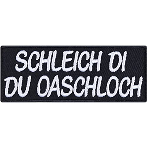 "Schleich di du Oaschloch!" Fuck you Aufnäher | Pray for Vienna Aufbügler/Patch zum annähen | Bügelbilder Anti-Terror Applikation für alle Stoffe | 90x35mm von EXPRESS-STICKEREI