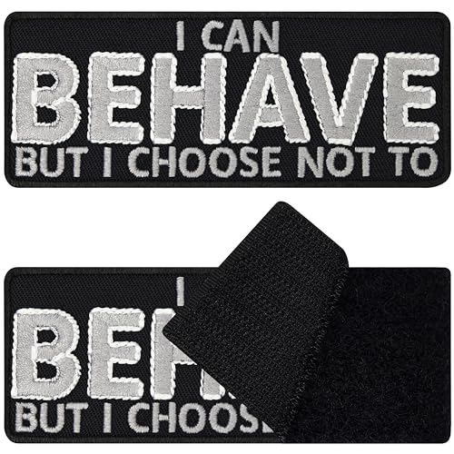 Service Dog Patch Hunde Patches lustig Klett Patch Assistenzhunde Hund Aufnäher Hunde Patch (I can behave i choose not - Klettpatch) von EXPRESS-STICKEREI