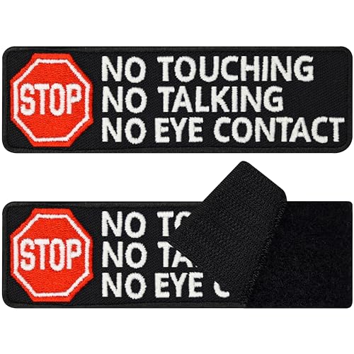 Service Dog Patch Hunde Patches lustig Klett Patch Assistenzhunde Hund Aufnäher Hunde Patch (STOP don't pet - Klettpatch) von EXPRESS-STICKEREI