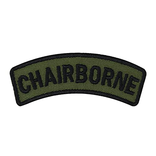 Tactical Morale Aufnäher CHAIRBORNE Bundeswehr Patchzum annähen/aufbügeln | Airborne Army Aufbügler bestickt Militär Geburtstagsgeschenk DIY Applikation für alle Stoffe | 70x20mm von EXPRESS-STICKEREI