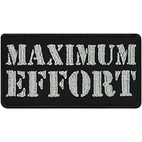 Tactical Morale Patch Maximum Effort Aufnäher Motivation Sticker zum annähen/aufbügeln | Applikation Jeans Flicken Kleidung reparieren Bügelbilder für alle Stoffe | 75x40mm Tactical Morale Patch Maximum Effort Aufnäher Motivation Sticker zum annähen/aufbügeln | Applikation Jeans Flicken Kleidung reparieren Bügelbilder für alle Stoffe | 75x40mm von EXPRESS-STICKEREI