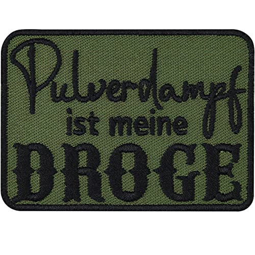 Tactical Morale Patch "Pulverdampf ist meine Droge" Bundeswehr Geschenk Militär Sportschützen Aufnäher mit Stickerei zum annähen | Applikation für alle Stoffe | 70x50mm Tactical Morale Patch "Pulverdampf ist meine Droge" Bundeswehr Geschenk Militär Sportschützen Aufnäher mit Stickerei zum annähen | Applikation für alle Stoffe | 70x50mm von EXPRESS-STICKEREI
