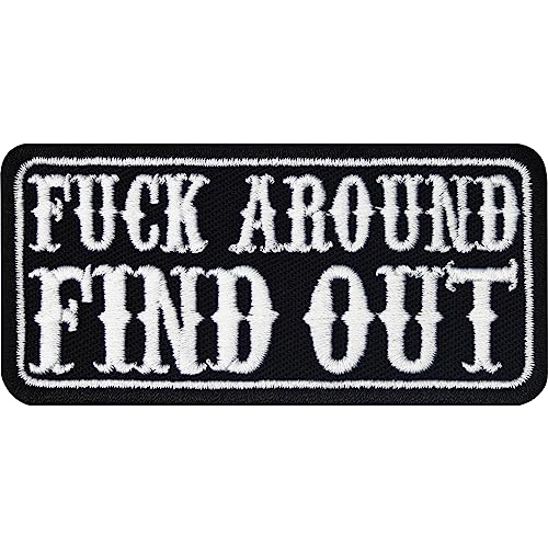 Tactical morale Patches "F**k around, find out" Moral Aufnäher Aufbügler Aufkleber zum annähen/aufbügeln | Militär Abzeichen Military Patches | 75x35mm von EXPRESS-STICKEREI