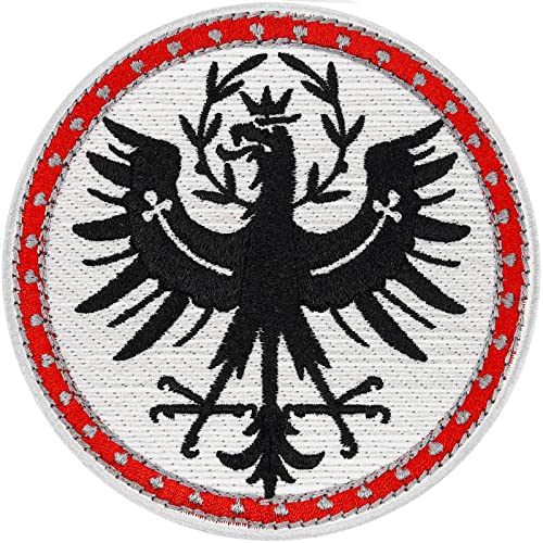 Tirol Aufnäher Tiroler Wappen Bügelbild Österreich Patch zum annähen/aufbügeln | Tiroler Land Adler Abzeichen für Lederhose Trachtenkleidung Applikation für alle Stoffe | 90x90mm Tirol Aufnäher Tiroler Wappen Bügelbild Österreich Patch zum annähen/aufbügeln | Tiroler Land Adler Abzeichen für Lederhose Trachtenkleidung Applikation für alle Stoffe | 90x90mm von EXPRESS-STICKEREI