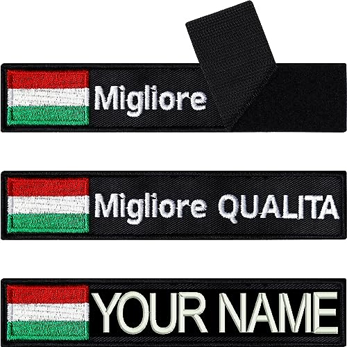 Ungarn Fahne Klett Patch selbst gestalten | personalisiertes Namensschild für Bekleidung | Aufbügler oder Patch Klett für Uniform, Rennanzug Sportbekleidung mit Ungarische Flagge 125x25mm von EXPRESS-STICKEREI